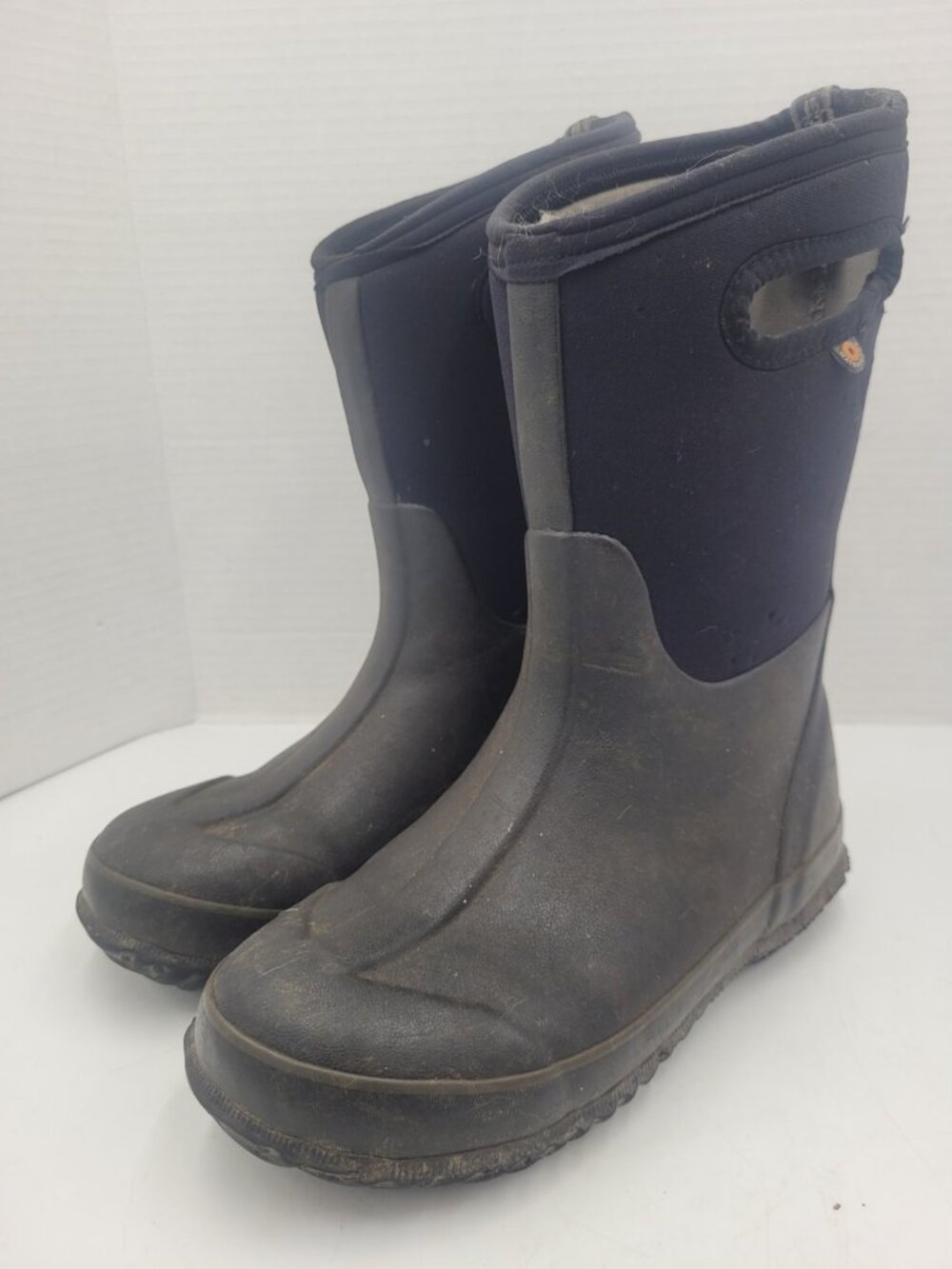 BOGS  Classic High Waterproof Rain Boot Shoes Youth Boy's Black Sz 4 EU 37